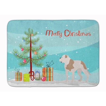 Carolines Treasures American Bulldog Christmas Machine Washable Memory Foam Mat BB8510RUG